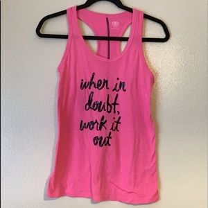 Athletic activewear workout shirt tank top
